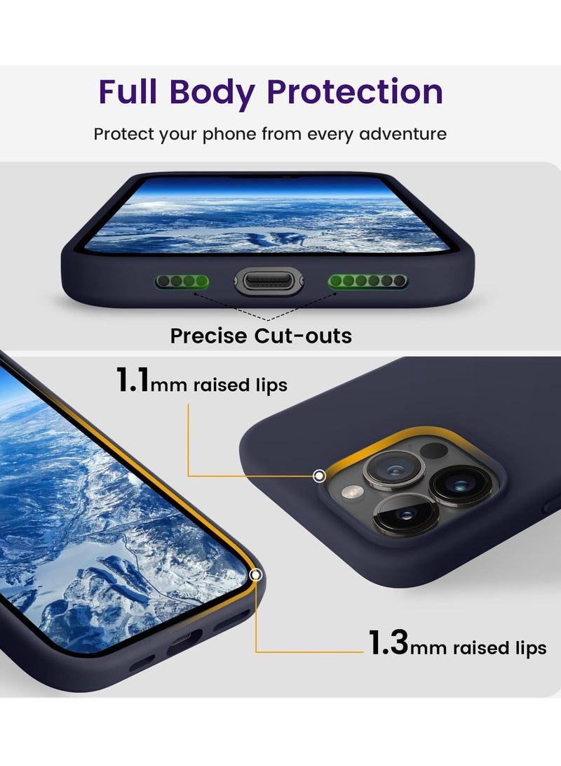 iPhone 15 Pro Case 6.1 Inch Liquid Gel Silicone iPhone 15 Pro Cover Inside Microfiber Soft Silky Touch Anti-Scratch Thin Shockproof Cover Compatible with iPhone 15 Pro - Image 3