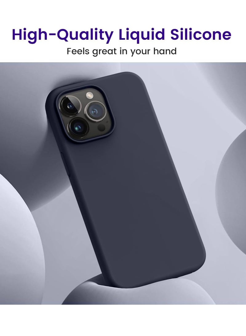 iPhone 15 Pro Case 6.1 Inch Liquid Gel Silicone iPhone 15 Pro Cover Inside Microfiber Soft Silky Touch Anti-Scratch Thin Shockproof Cover Compatible with iPhone 15 Pro - Image 4
