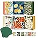 qiqee 79x43x96 6PCS Clash Flowers Paper Gift Bags with Tissue Paper Handles Medium Size Bags12pcs Tissue Paper - Image 1