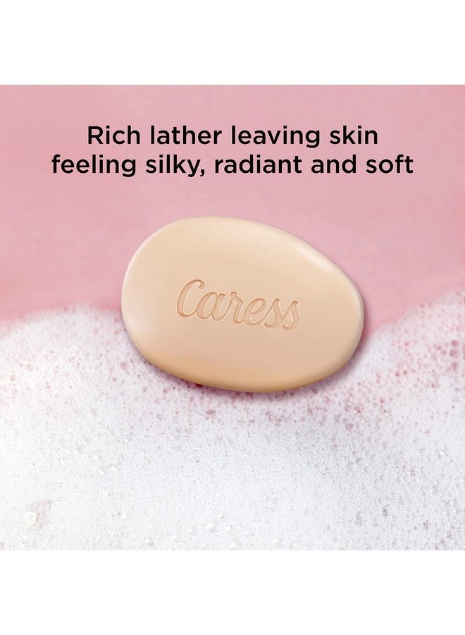Caress Bath And Body For Silky, Soft Skin Daily Silk Body Soap With Silk Extract & Floral Oil Essence 3.75 oz 6 Bars - Image 5