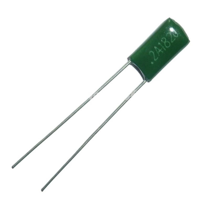 مكثف فيلم مايلار 100 فولت 1800 بيكوفاراد 1.8 نانوفاراد 2A182J 5 بالمائة بوليستر 100 قطعة - Image 2