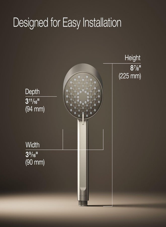 كوهلر دش يدوي Kohler 72414-G-BN Awaken® G90 ثلاثي الوظائف، 1.75 جالون في الدقيقة، نيكل مصقول نابض بالحياة - Image 3