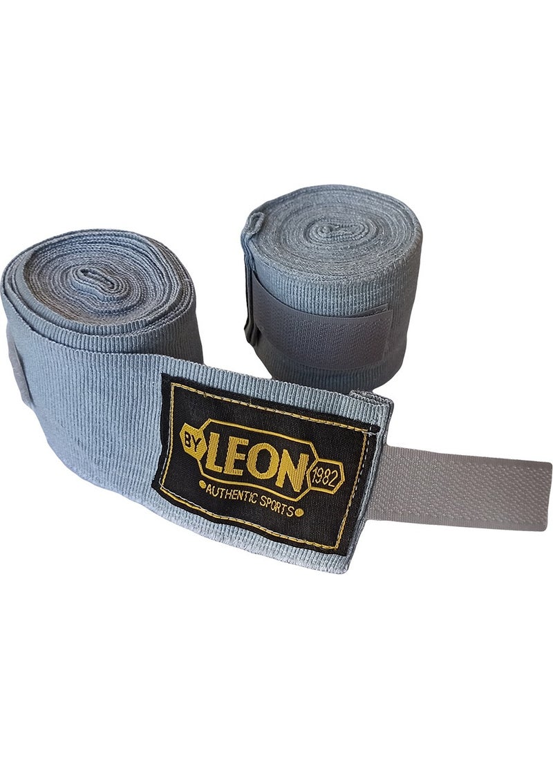 By Leon 1982 Leon Elastic Boxing, Kick Boxing and Muay Thai Bandage 3.5 Meters Gray  - Image 1