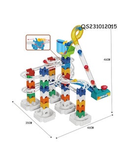 حديقة الألعاب مجموعة الألغاز التراص لعبة الطوب والقمح DIY 3D الرخام تشغيل متنوعة الشريحة الكرة المسار بناء لعبة المكعبات  - Image 5