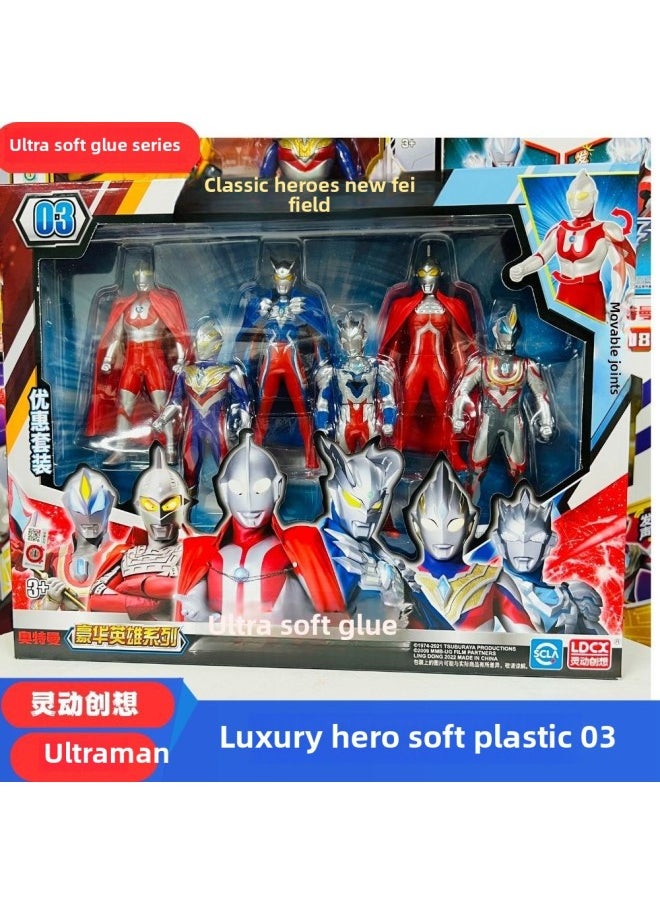 Generic - Genuine Smart Ultraman Soft Glue Digard Kate Liga Ultraman Toy Suit Hand-made Doll For Boys And Children-Color:Hero Monster Duel 07 - Image 1