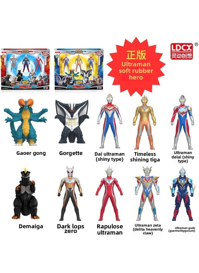 Generic - Genuine Smart Ultraman Soft Glue Digard Kate Liga Ultraman Toy Suit Hand-made Doll For Boys And Children-Color:Hero Monster Duel 07 - Image 1