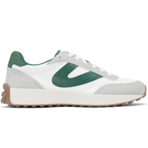 TRETORN Women's Fastball Jogger Lace-Up Sneaker, White/Green, 6.5 - Image 1