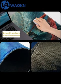 WAOKN Large Gaming Mouse Pad XL Anti-Skid Mousepad Large Keyboard Mouse Pad Desk Mat with Stitched Edges Super Creative MousePad  - Image 2