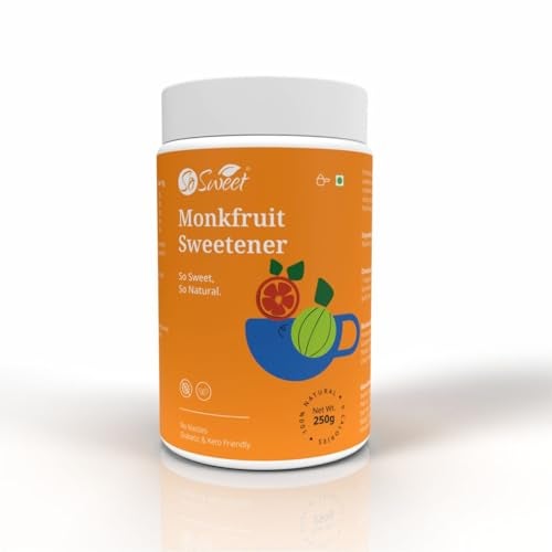 So Sweet Monk Fruit 100% Natural Zero Calorie Sweetener -250gm -Diabetic & Keto Friendly-Pack of 4 - Image 2