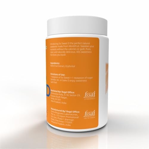 So Sweet Monk Fruit 100% Natural Zero Calorie Sweetener -250gm -Diabetic & Keto Friendly-Pack of 4 - Image 3