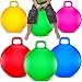 Sratte 6 Pcs Hopper Ball with Handle Bouncing Marble Bouncy Balls Hopping Toys Inflatable Jumping Toy for Jumping Sport Hop Boys Girls Gifts Party FavorsCute Color - Image 4