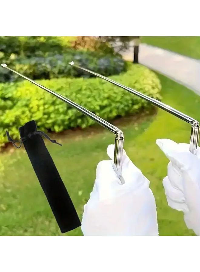 مجموعة قضبان الاستشعار على شكل حرف L قابلة للسحب طراز Y 03 مع أطراف نحاسية وحقيبة حمل - Image 4