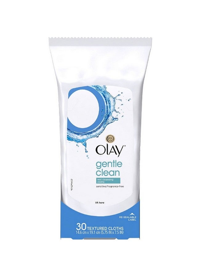 OLAY Wet Cleansing Cloths Gentle Clean, Sensitive/Fragrance-Free 30 Ea (Pack of 5) - Image 1