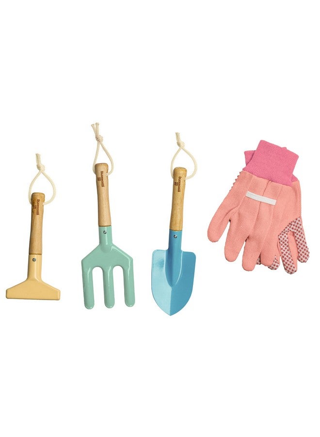 Kinderific Gardening Set, Tool Kit, for Kids, STEM, Includes Tote Bag, Spade, Watering Can, Rake, Fork, Trowel and Gloves (Petal)  - Image 2