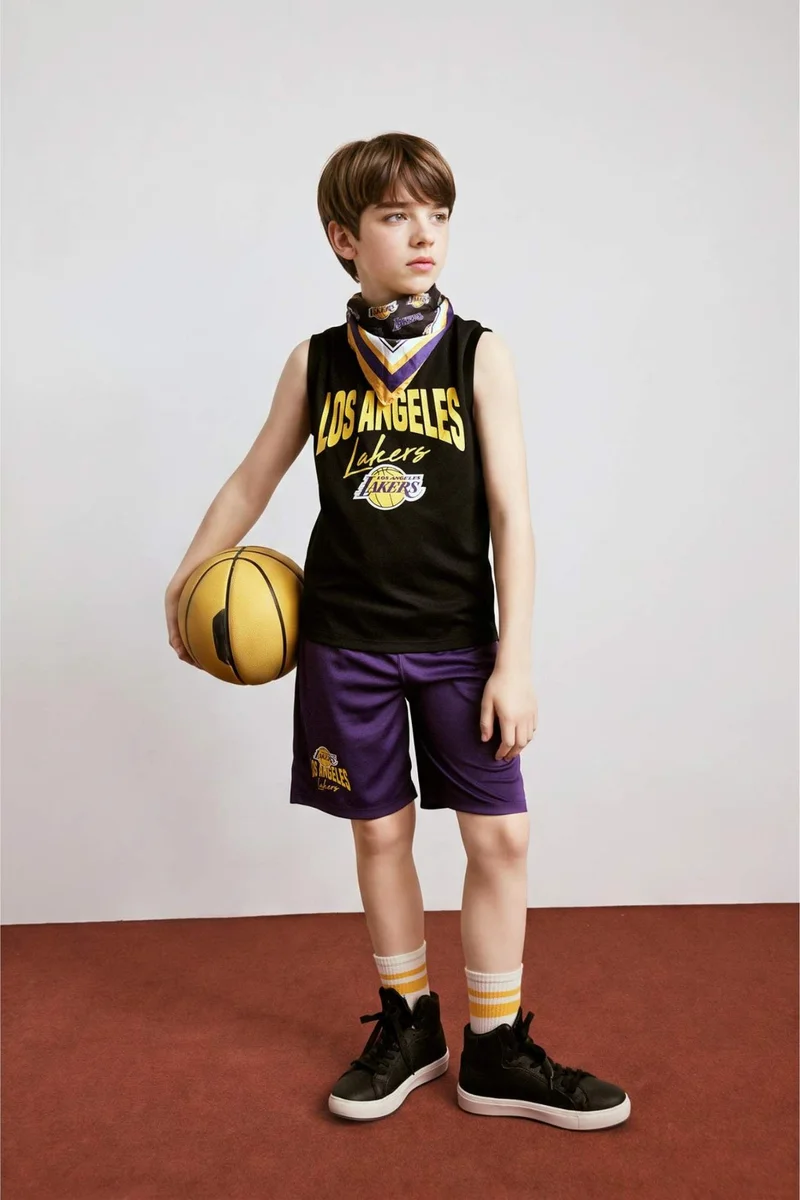 ديفاكتو Boy Regular Fit NBA Los Angeles Lakers Licensed Tulle Tank Top