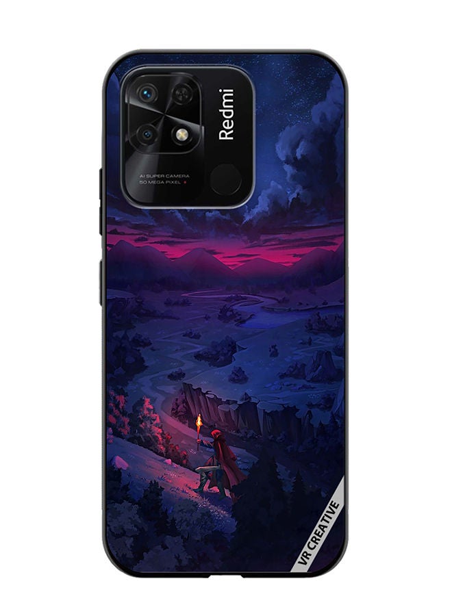 VR CREATIVE Protective Case Cover For Xiaomi Redmi 10C Person Walking On Mountain Design Multicolour - Image 1