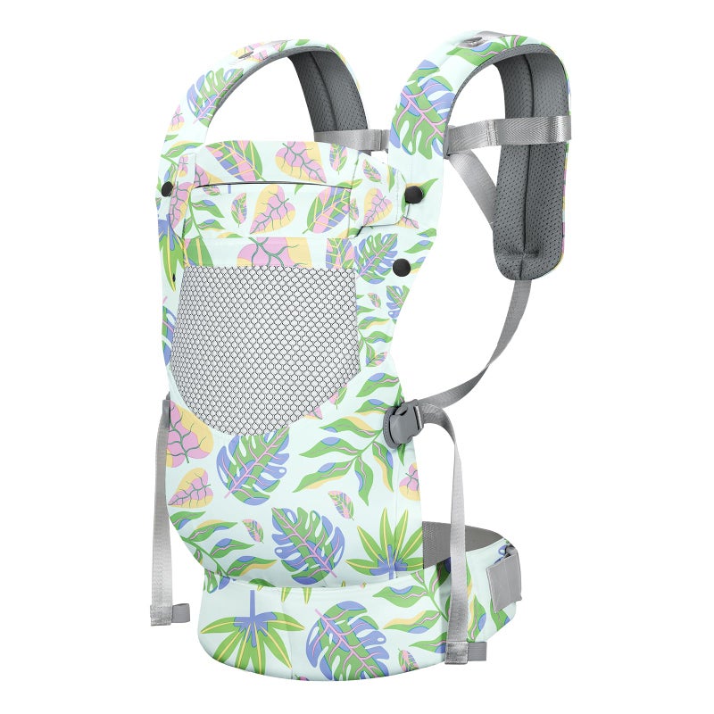 YooxArmor Baby Carrier Ergonomic Cozy Breathable Lightweight Infant Carriers for 766lbs with Lumbar Support Easy to Wear Hands Free Embrace Toddlers Carrier for 336 Months Foliage - Image 2
