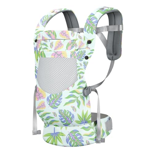YooxArmor Baby Carrier Ergonomic Cozy Breathable Lightweight Infant Carriers for 766lbs with Lumbar Support Easy to Wear Hands Free Embrace Toddlers Carrier for 336 Months Foliage - Image 1