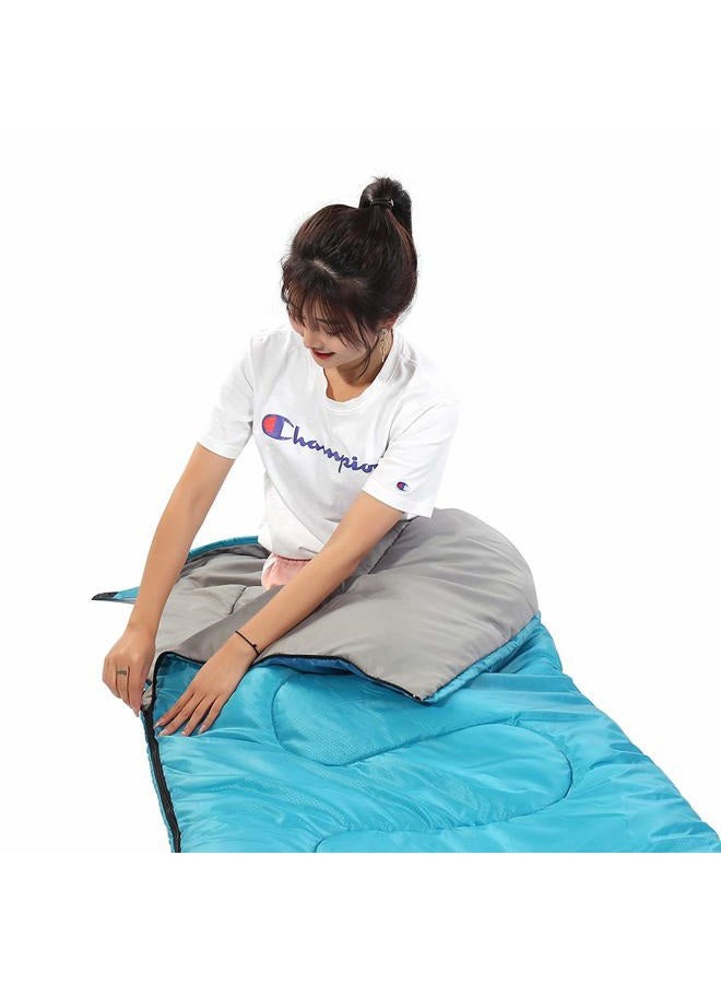 SWTMERRY Sleeping Bag 3 Seasons (Summer, Spring, Fall) Warm & Cool Weather - Lightweight,Waterproof Indoor & Outdoor Use for Camping Hiking, Backpacking and Survival (Sky Blue) - Image 5
