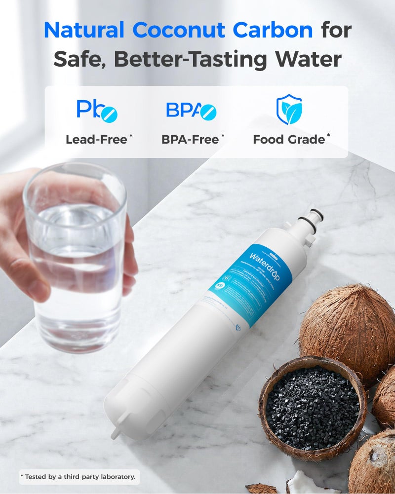 Waterdrop Replacement for GEÂ® RPWFEÂ®, RPWF (Built-in CHIP) Refrigerator Water Filter, Compatible with GFE28GYNFS, GFE28GELDS, PFE28KELDS, PFE28KYNFS, GFD28GELDS, PWE23KELDS, 2 Filters - Image 4