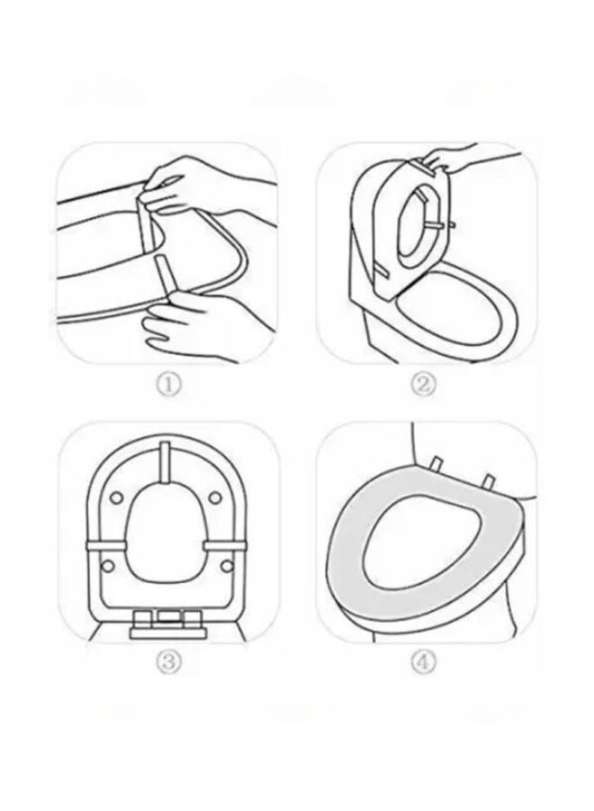 غطاء مقعد المرحاض من القطيفة - Image 3