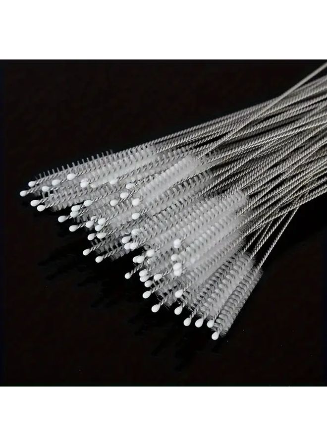 6 Pack Flexible Stainless Steel Straw Brush Set With Soft Bristles Suction Cup Head Heavy Duty Long Handle Reusable Rust Proof - Image 4