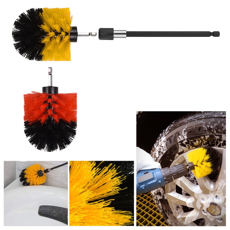 Drill Brush Attachment: 45 Pieces Scratch-free, Durable Kit - Time-saving Multifunctional Car Cleaning Brush Kit for Car, Home Kitchen, Bathroom & Deep Cleaning Surfaces - Image 4