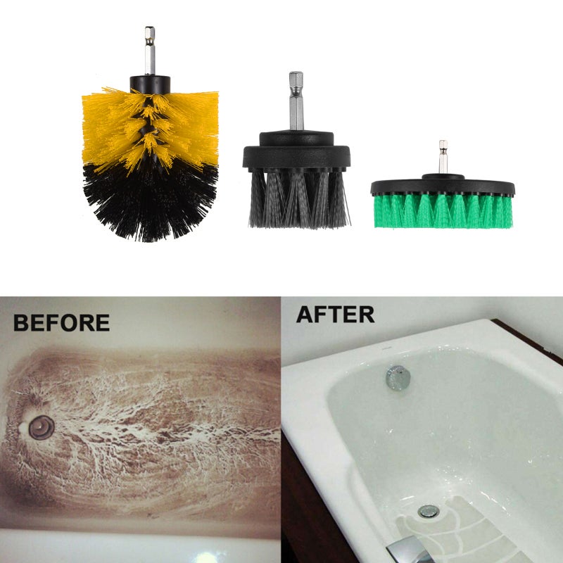 Drill Brush Attachment: 45 Pieces Scratch-free, Durable Kit - Time-saving Multifunctional Car Cleaning Brush Kit for Car, Home Kitchen, Bathroom & Deep Cleaning Surfaces - Image 5
