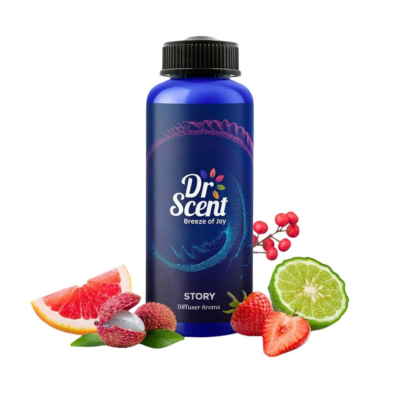 Dr Scent Diffuser Aroma Story (1000ml) - Bergamot, Lychee, Grapefruit, Pink Pepper, Strawberry, Lavender, Jasmine, Magnolia, Patchouli, Tonka Bean, Agarwood, Caramel, Saffron, Vetiver & Musk - Image 1