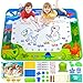 GORISPI Water Doodle Mat 40 x 32 Inch Mess Free Drawing Mat Educational Toy for 3 4 5 6 7 8 Years Old Boys Girls Neon Color Mat Doodle Board Writing Drawing Toys Holiday Christmas Birthday Gifts - Image 3