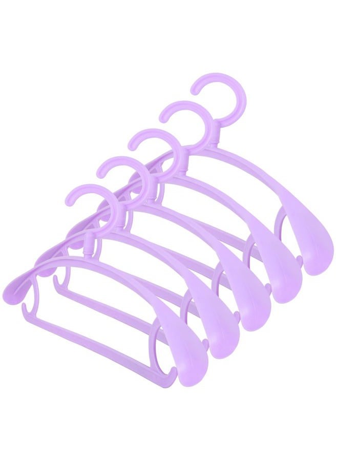 DEDU Plastic Clothes Hanger, Extra Thick Plastic Wide Shoulder Adult 360 Degrees Rotate Slip Resistant Standard Clothing Hanger Ideal for Everyday Use Purple 20 Pack - Image 1