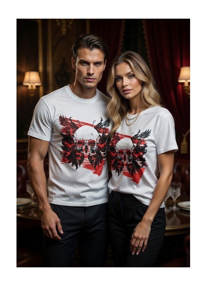 Dirty Lizard White printed t-shirt with Street wear image 100% cotton 29 - Image 1