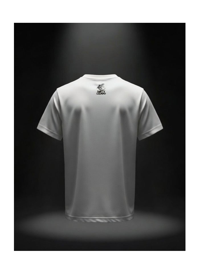 Dirty Lizard White printed t-shirt with Street wear image 100% cotton 29 - Image 2