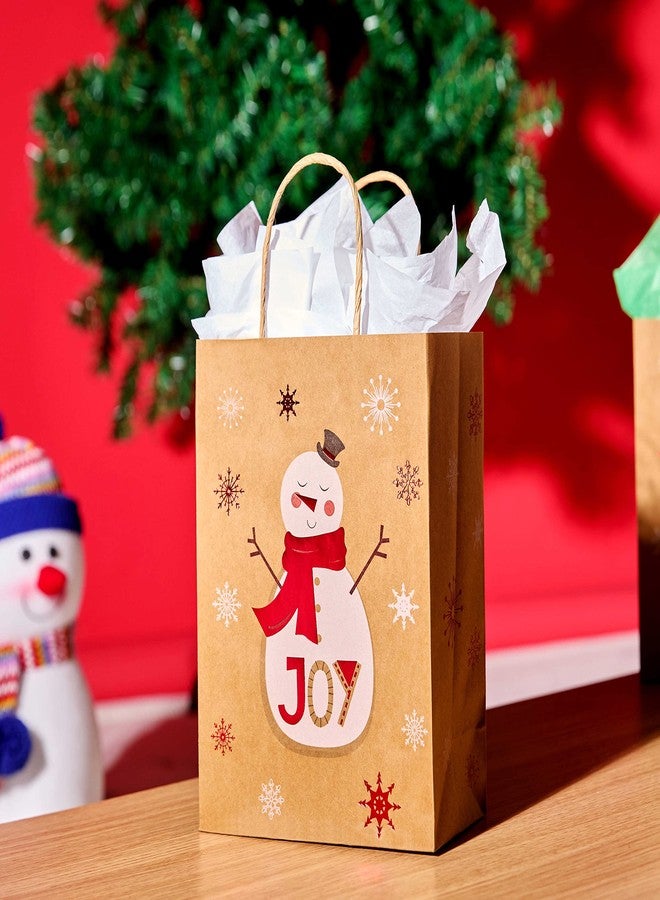 SUNCOLOR 24 Pack Small Christmas Gift Bags With Tissue Paper - Image 4
