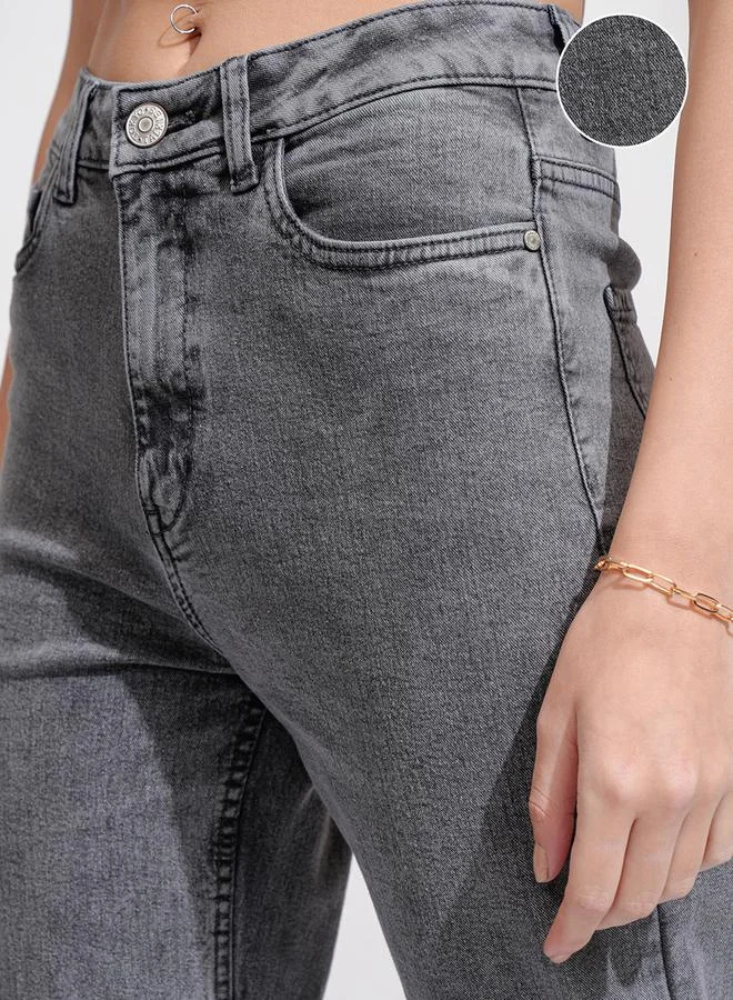 Tokyo Talkies Mid-Rise Flared Stretchable Faded Jeans by Styli