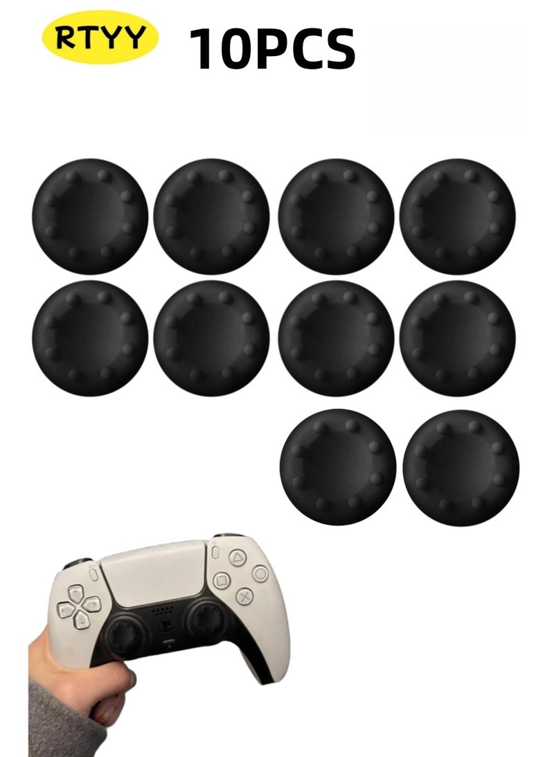 RTYY 10 Pcs Controller Thumb Grips Caps, Anti-Slip Silicone Controller Key Cover, Joystick Replacement Cap Thumb Grip Compatible with PS5/PS4/PS3/ONE//360/PRO/series X/S Joystick Caps - Image 1