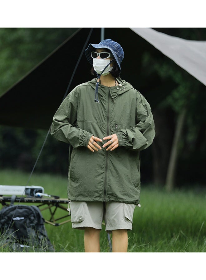 Mijioceon Sun Protection Clothing Jacket, UPF 50+ Unisex Lightweight Long-sleeved Ice Silk Hooded Shirts Anti-UV Fishing Outdoor Clothes for Men Women Unisex couple style - Image 3