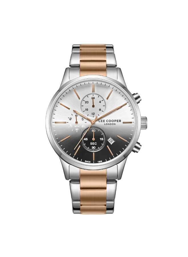 لي كوبر ساعة رجالية معدنية متعددة الوظائف ٤٤ مم