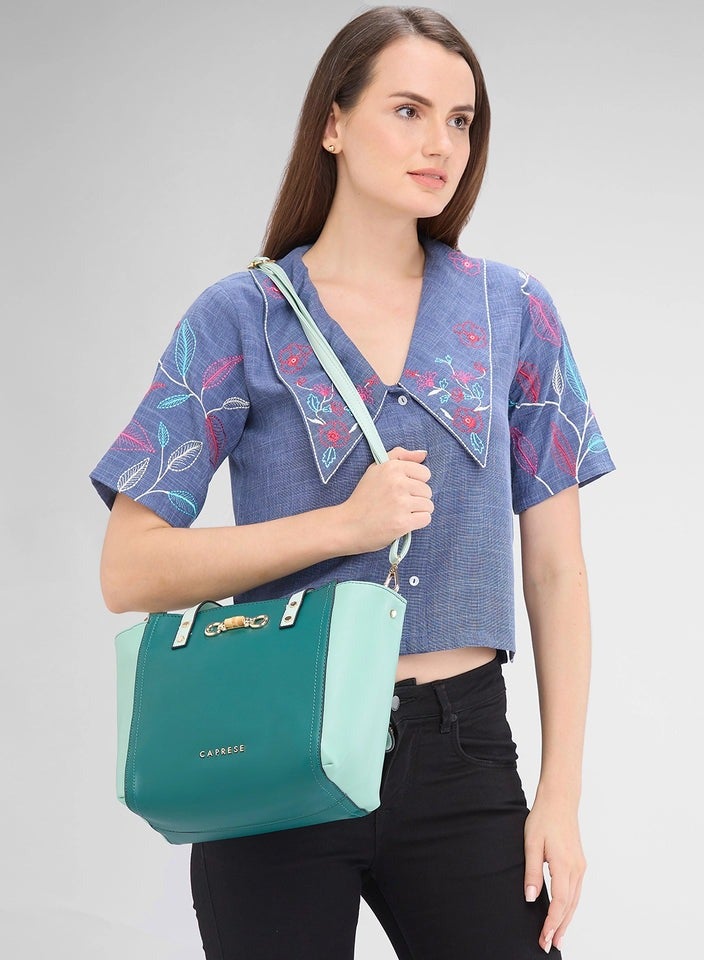 CAPRESE-EVA SATCHEL MEDIUM DARK GREEN - Image 4