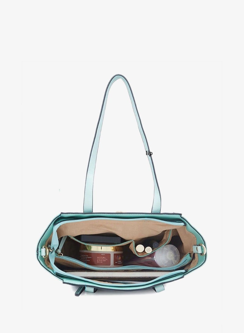 CAPRESE-EVA SATCHEL MEDIUM DARK GREEN - Image 5