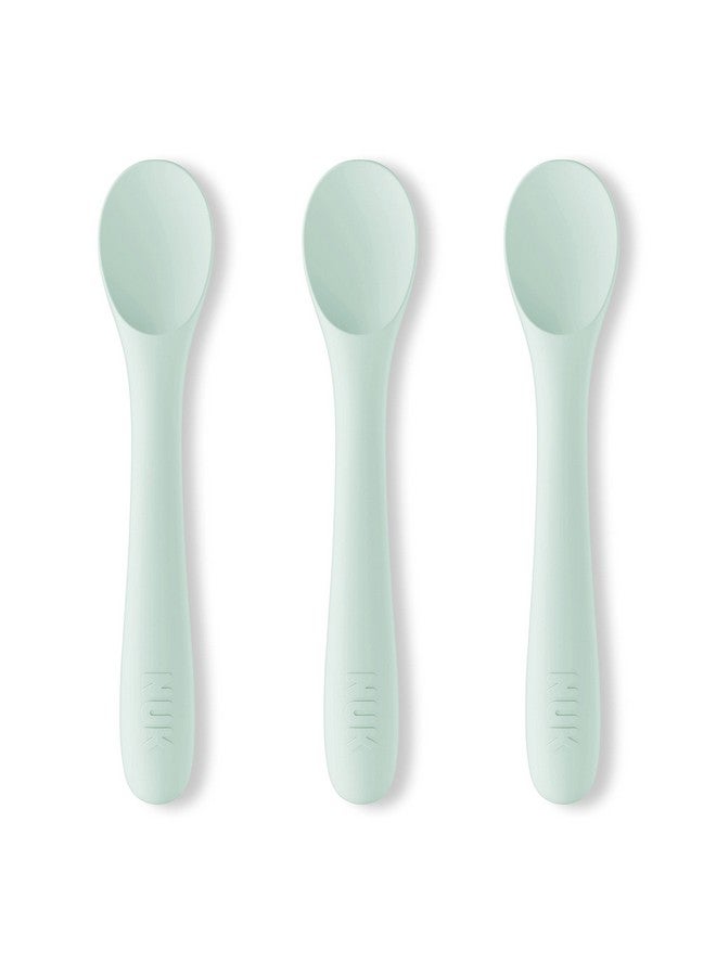 NUK Silicone Baby Spoons, Durable Silicone Material, Easy to Hold & Feed, Dishwasher-Safe, BPA-Free, Pack of 3 - Image 1