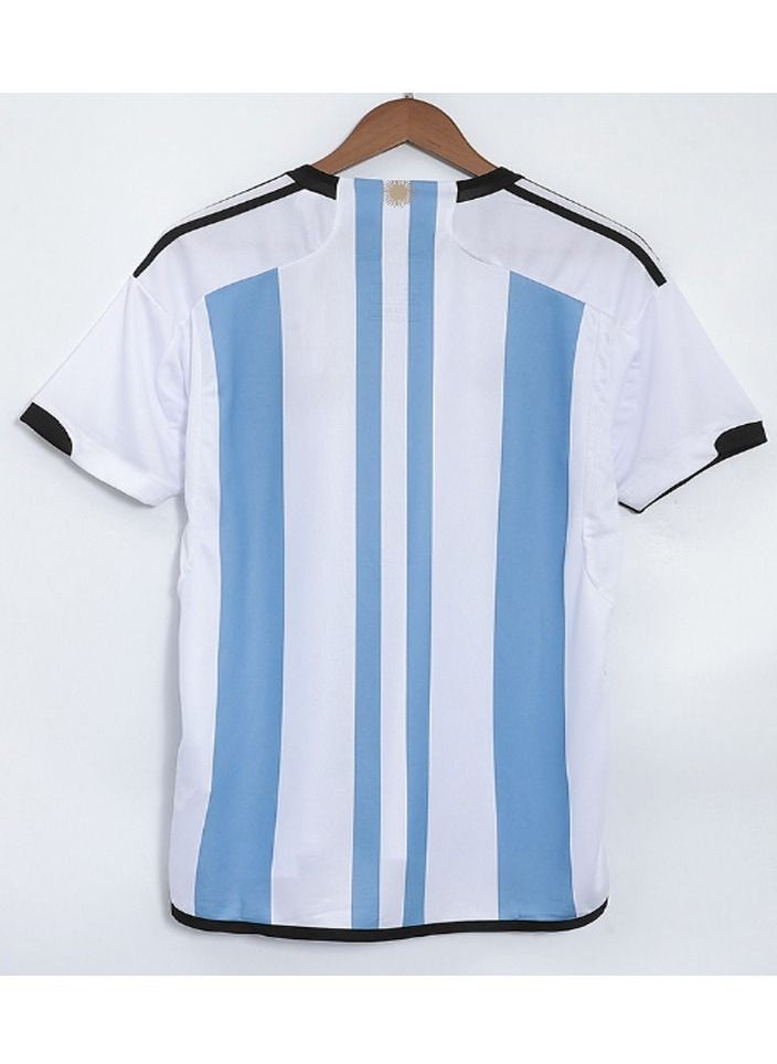 Generic Argentina Football Team Home Fans (Jersey+Shorts) Set  - Image 4