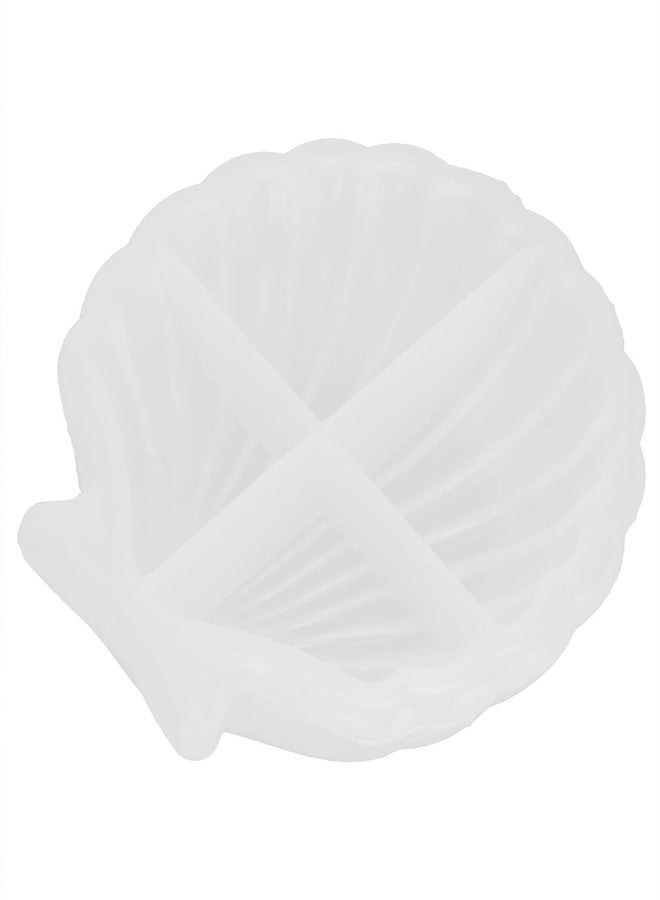 Ymiko Shell Jewelry Tray Resin Mold, DIY Tray Resin Silicone Seashell Silicone Storage Plate Easy to Demold Seashell Storage Plate Silicone for DIY Crafts Casting Home Decoration - Image 3