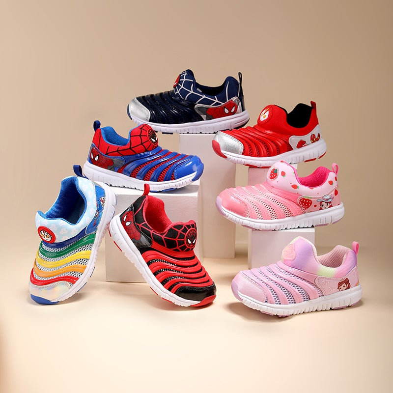 Caterpillar Children'S Shoes Spring And Mesh Breathable Soft Sole Lightweight Small And Medium-Sized Children'S Sports Shoes Baby Shoes - Image 2