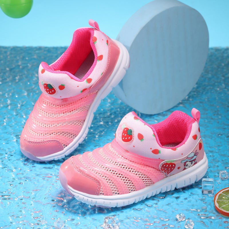 Caterpillar Children'S Shoes Spring And Mesh Breathable Soft Sole Lightweight Small And Medium-Sized Children'S Sports Shoes Baby Shoes - Image 4