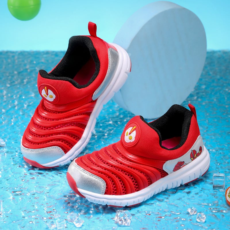 Caterpillar Children'S Shoes Spring And Mesh Breathable Soft Sole Lightweight Small And Medium-Sized Children'S Sports Shoes Baby Shoes - Image 5