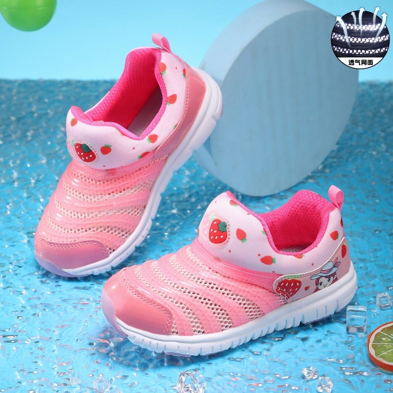 Caterpillar Children'S Shoes Spring And Mesh Breathable Soft Sole Lightweight Small And Medium-Sized Children'S Sports Shoes Baby Shoes - Image 1