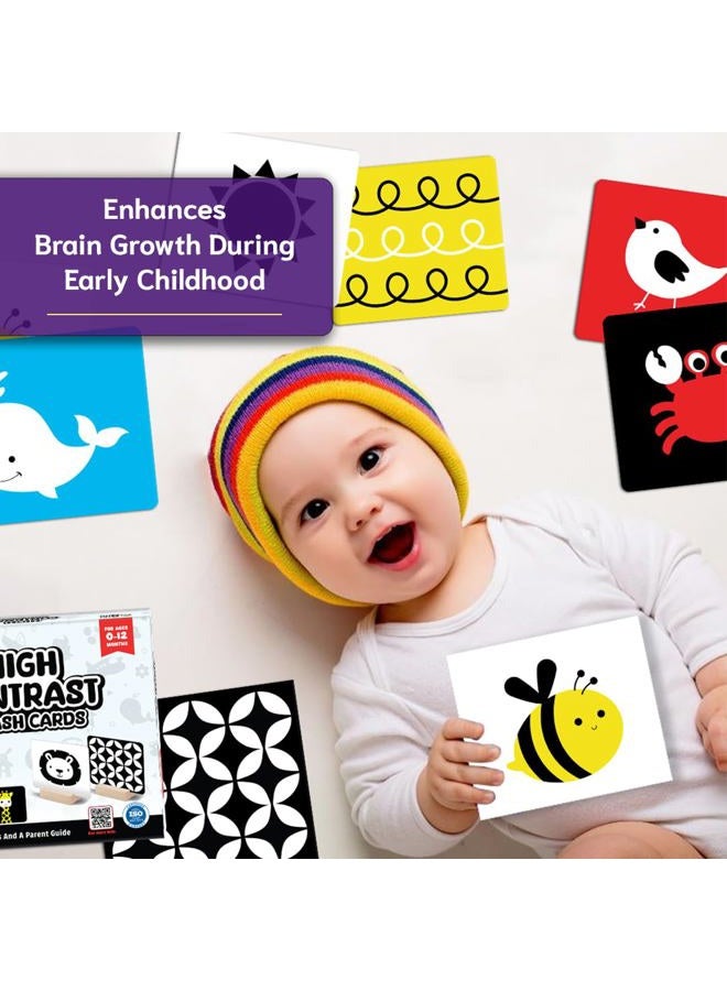 GiniMini High Contrast Flashcards for Newborn – Total 60 Pictures: 30 Primary Colours & 30 Black & White for Visual Development, Focus & Attention, Easy for Little Hands to Hold & Use (Age 0-1) - Image 3