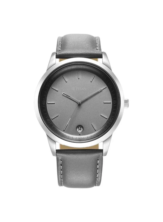 TITAN Men's Leather Analog Watch 1806SL13 - 42 mm