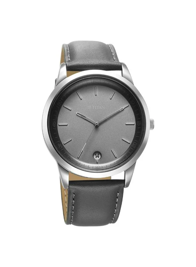 TITAN Men's Leather Analog Watch 1806SL13 - 42 mm